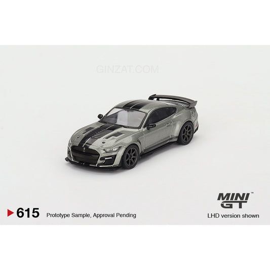 Shelby GT500 SE Wide Body Pepper Gray Metallic, Mini GT No.615 diecast model car