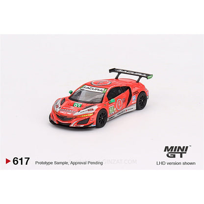 Acura NSX GT3 EVO22 IMSA Daytona 24h 2023 #93 WTR Racers Edge Motorsports, Mini GT No. 617 diecast model car