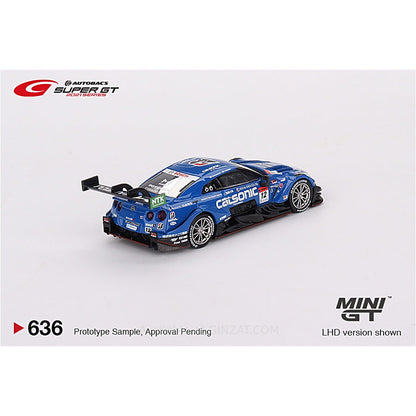 Nissan GT-R Nismo GT500 SUPER GT Series 2021 #12 Team Impul Japan Exclusive, Mini GT No. 636 diecast model car (Blister Pack)