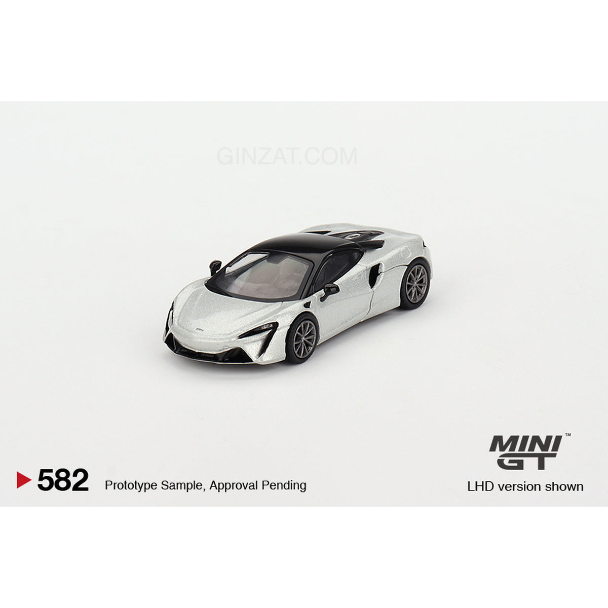 McLaren Artura Ice Silver, Mini GT No.582 diecast model car