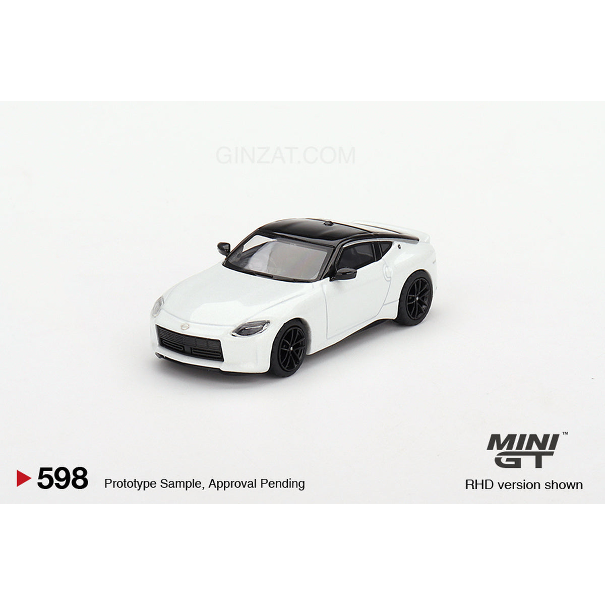 Nissan Fairlady Z Version ST 2023 Everest White, Mini GT No.598 diecast model car