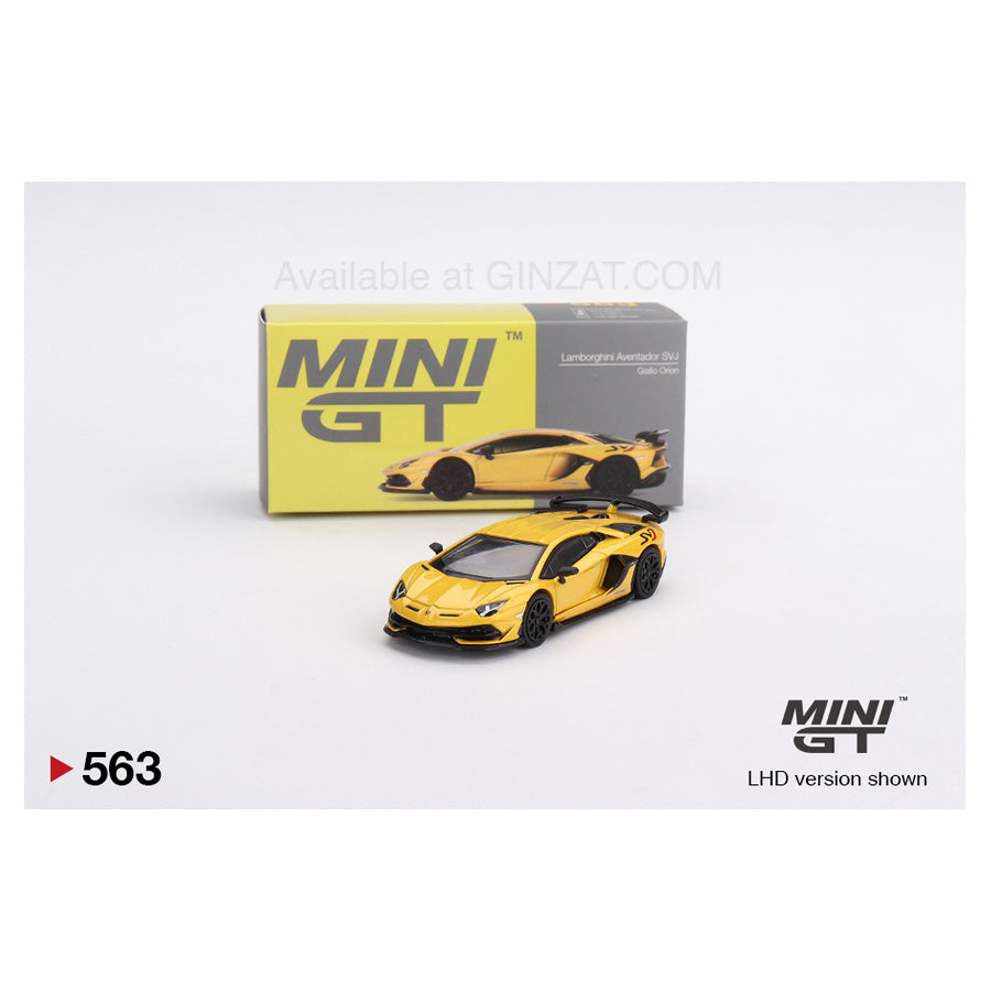 Lamborghini Aventador SVJ New Giallo Orion (Yellow), Mini GT No. 563 diecast model car