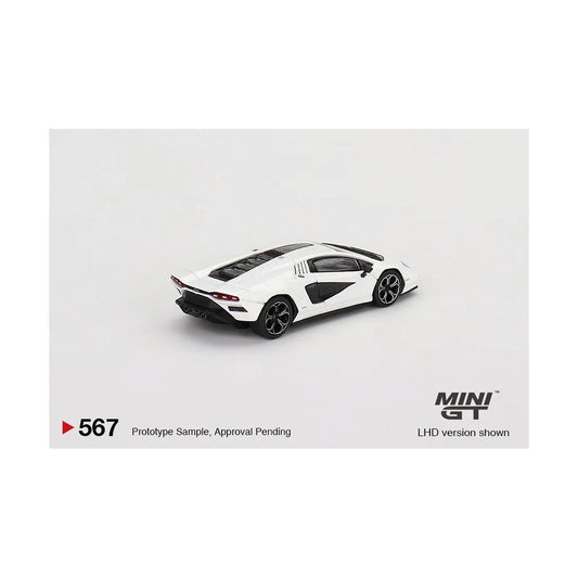 Lamborghini Countach LPI 800-4 Bianco Siderale, Mini GT No. 567 diecast model car