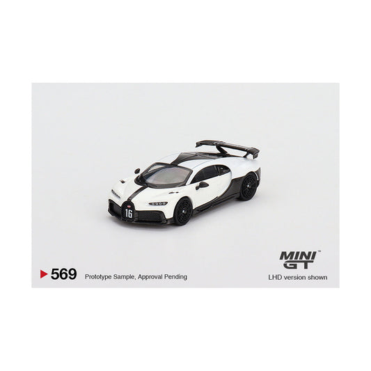 Bugatti Chiron Pur Sport White, Mini GT No. 569 diecast model car