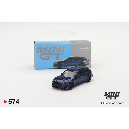 ABT Audi RS6-R Navarra Blue Metallic LHD, Mini GT No.574 diecast model car