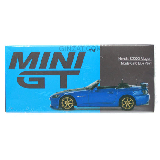 HONDA S2000 Mugen Monte Carlo Blue Pearl, Mini GT No.493 diecast model car