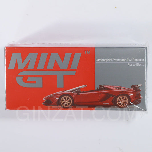 Lamborghini Aventador SVJ Roadster Rosso Efesto, MINI GT No.506 diecast model car