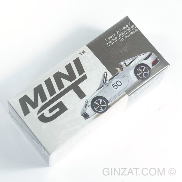 PORSCHE 911 Targe 4S Heritage Design Edition GT Silver Metallic, MINI GT No.507 diecast model car