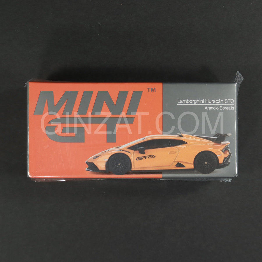 Lamborghini Huracan STO Arancio Borealis, Mini GT No. 511 diecast model car