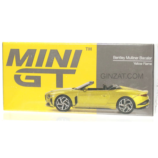 BENTLEY Mulliner Bacala Yellow Flame, Mini GT No.406 diecast model car