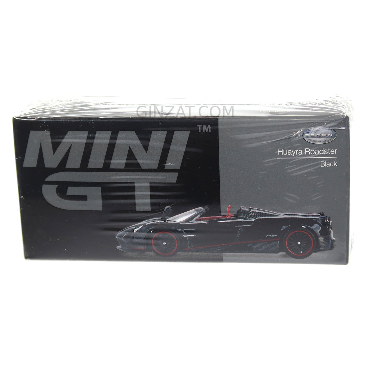 PAGANI Huayra Roadster Black, Mini GT 417 diecast model car 