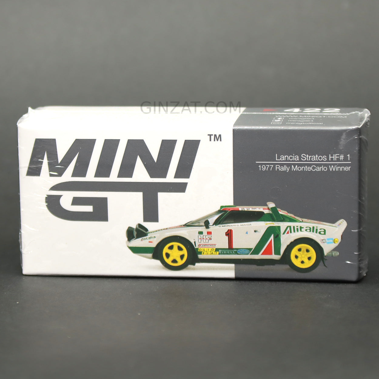 LANCIA Stratos HF#1 1977 Rally MonteCarlo Winner, Mini GT No.422 diecast model car