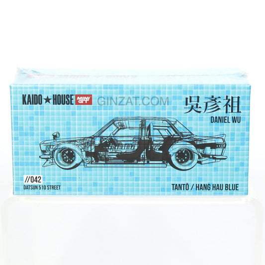 DATSUN 510 Street Tanto / Hang Hau Blue V2, Mini GT x Kaido House 042 diecast model car