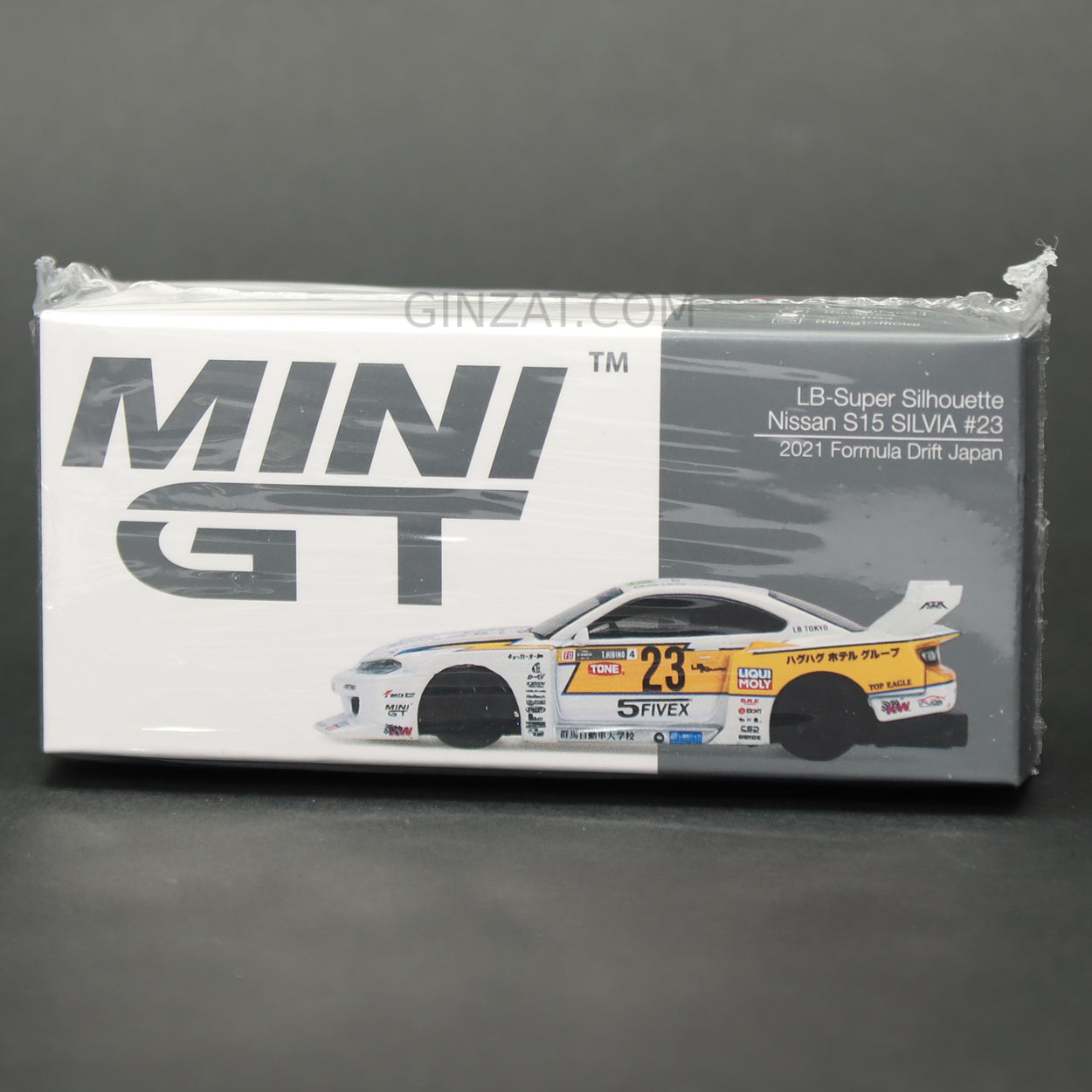 LB-Super Sihouette NISSAN S15 Silvia #23 2021 Formula Drift Japan, Mini GT No.434 diecast model car