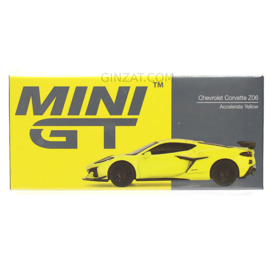 CHEVROLET Corvette Z06 Accelerate Yellow, Mini GT No.441 diecast model car