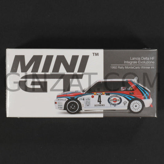 Lancia Delta HF Integrale Evoluzione Monte Carlo Rally 1992 Winner #4, Mini GT No. 455 diecast model car