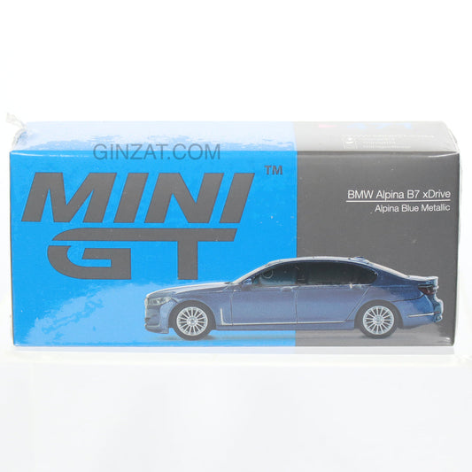 BMW Alpina B7 xDrive Alpina Blue Metallic, Mini GT No.471 diecast model car