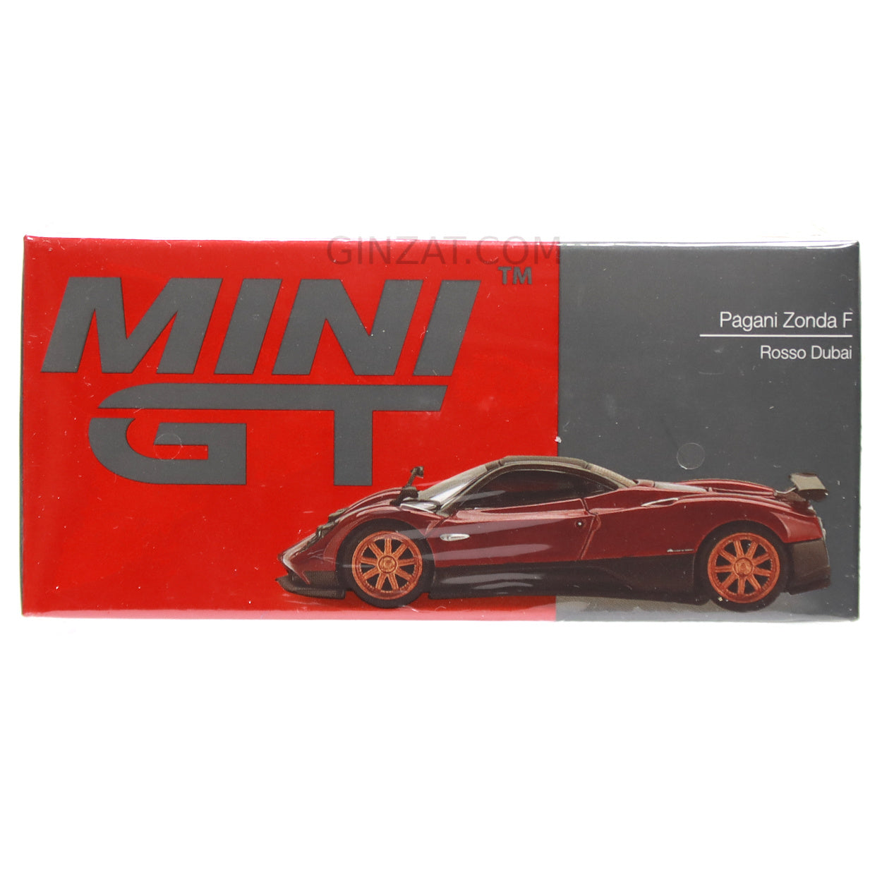 PAGANI Zonda F Rosso Dubai, Mini GT No.382 diecast model car