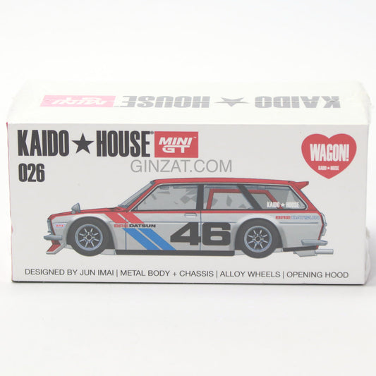 DATSUN 510 Wagon BRE V1, Mini GT x Kaido House 026 diecast model car