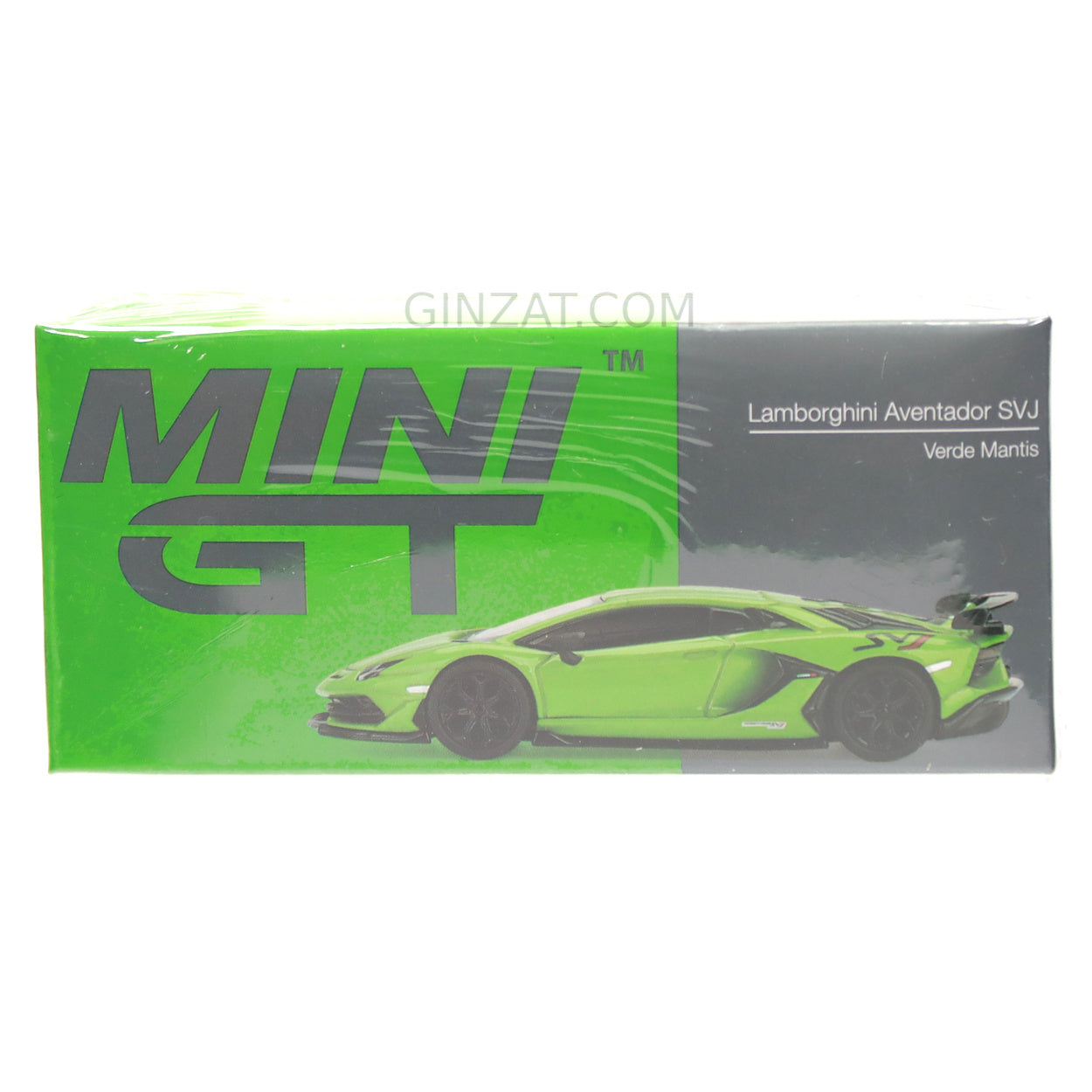 LAMBORGHINI Aventador SVJ Verde Mantis, Mini GT No.391 diecast model car