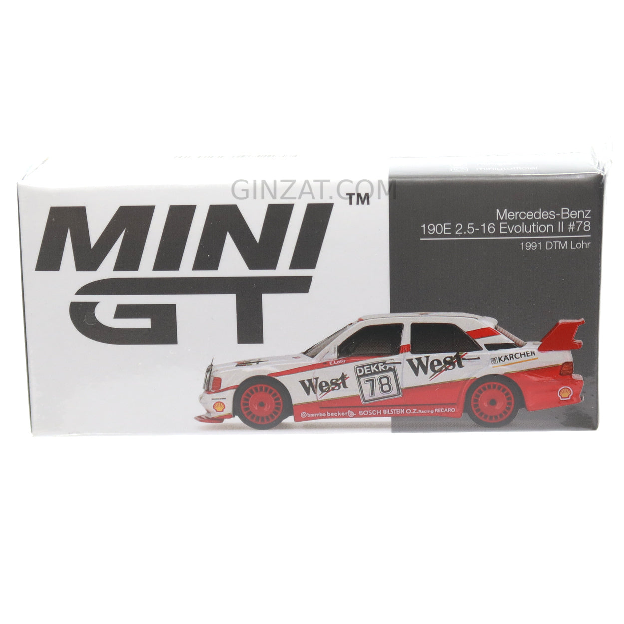 MERCEDES-BENZ 190E 2.5-16 Evolution II #78 1991 DTM Lohr, Mini GT No.395 diecast model car