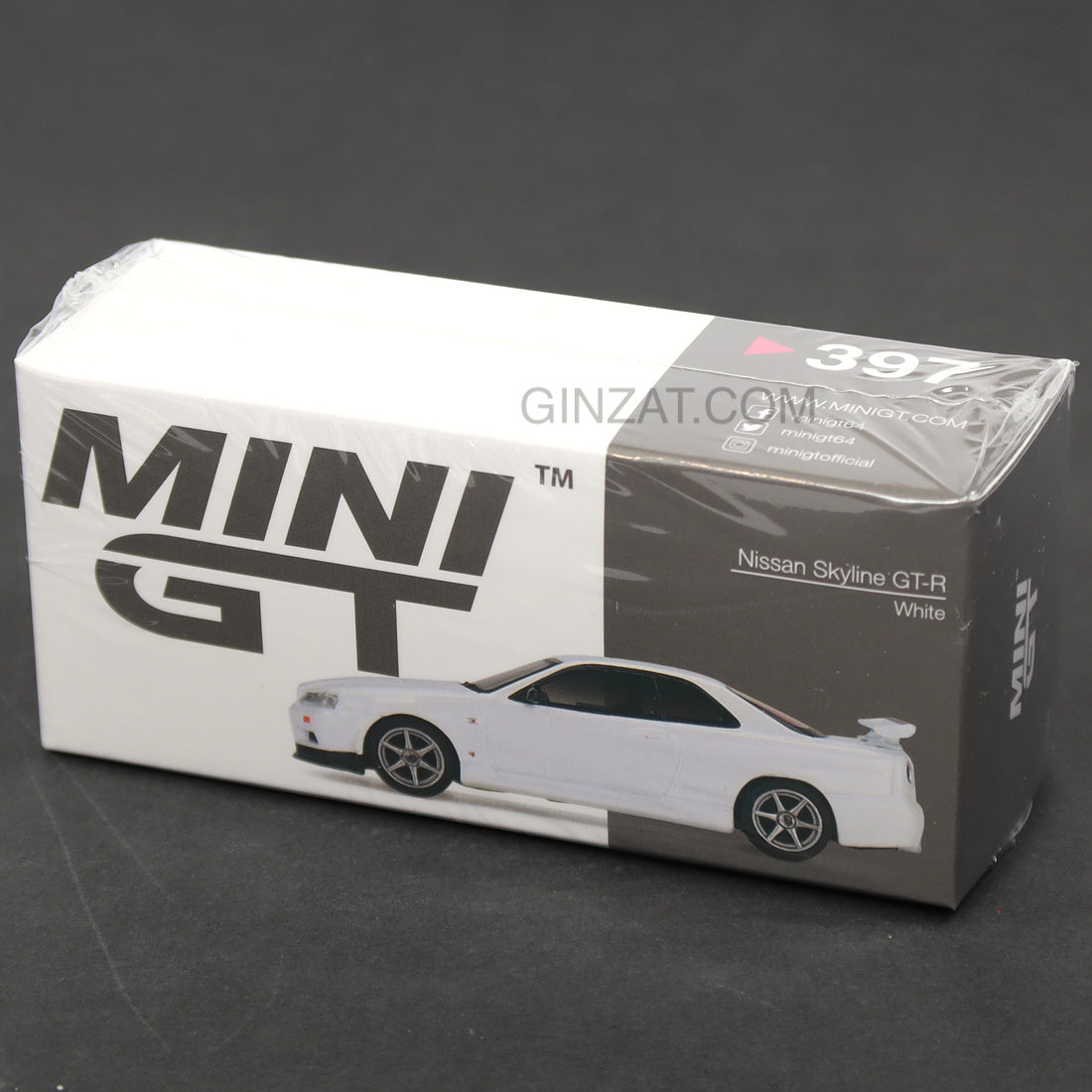 NISSAN Skyline GT-R White, Mini GT No. 397 diecast model car