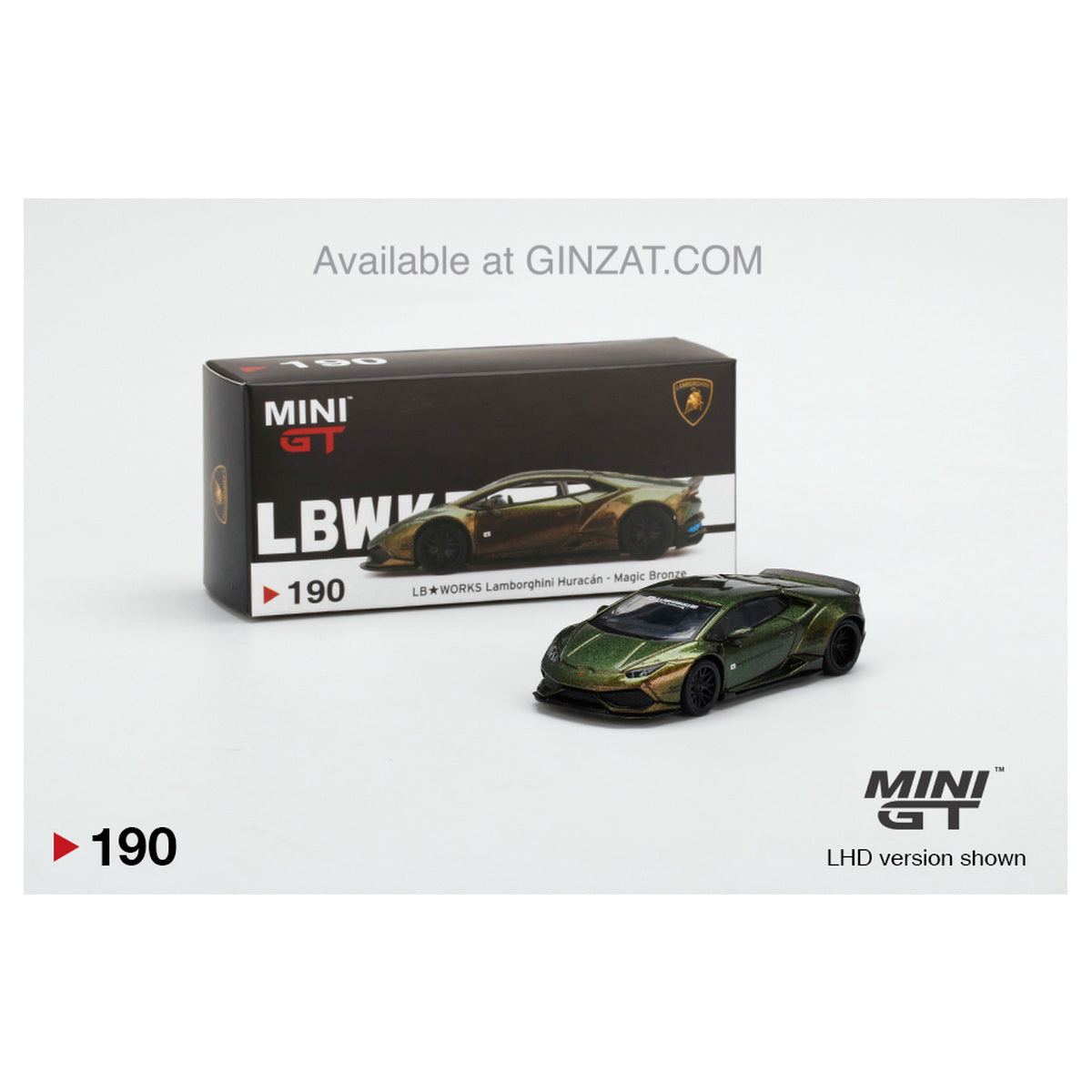 LB Works Lamborghini Huracan Version 2 Magic Bronze, MINI GT No.190 diecast model car