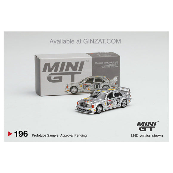 MERCEDES-BENZ 190E 2.5-16 Evolution II #5 Berlin 1992 DTM Zolder, MINI GT No.196 diecast model car