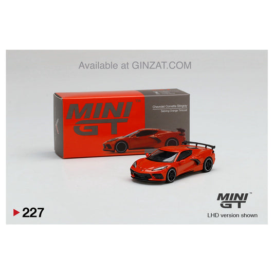 Chevrolet Corvette Stingray 2020 Sebring Orange Tintcoat LHD, MINI GT No.227 diecast model car