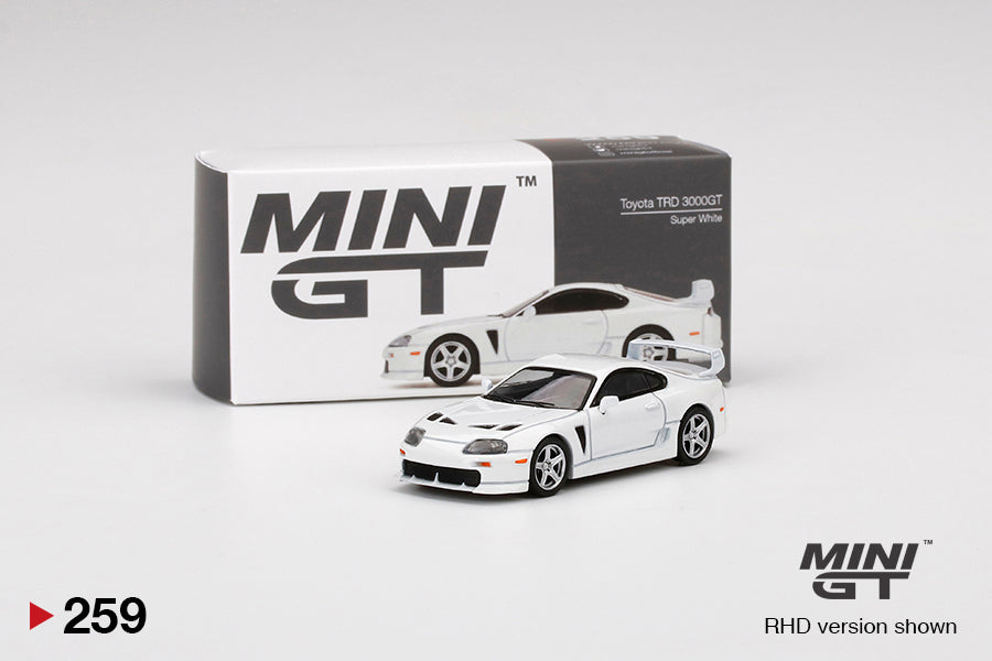 TOYOTA TRD 3000GT Super White, MINI GT No.259 diecast model car