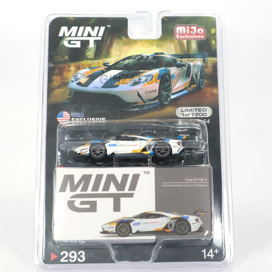 FORD GT Mk II 2019 Pebble Beach Concours d'Elegance LHD, MINI GT Mijo Exclusives Limited Edition diecast model car (Blister Park)