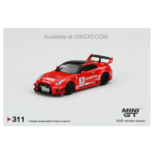 LB-Sihouete WORKS GT Nissan 35GT-RR Ver.1 LBWK RHD, Mini GT No. 311 diecast model car