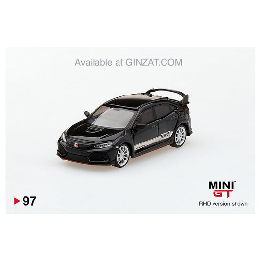 Honda Civic Type R HKS Black RHD, Mini GT No.97 diecast model car