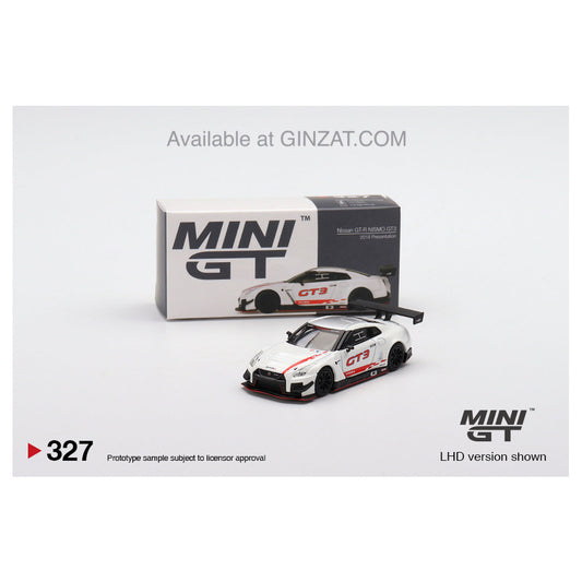 Nissan GT-R NISMO GT3 2018 Presentation, Mini GT No.327 diecast model car