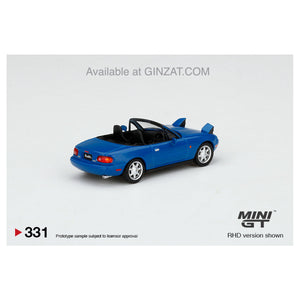 Eunos Roadster Mariner Blue Headlight Up RHD, MINI GT No.331 diecast model car