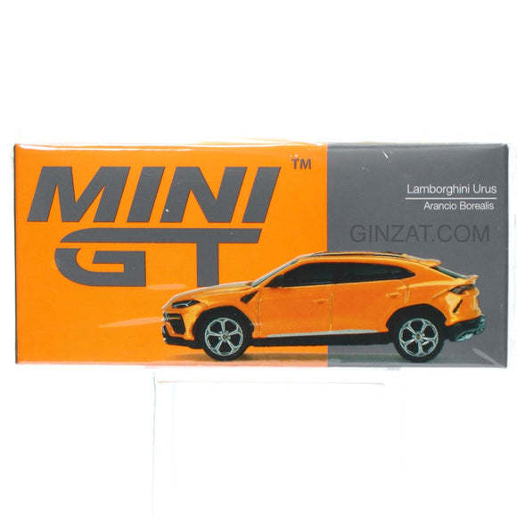 LAMBORGHINI Urus Arancio Borealis, Mini GT 360 diecast model car