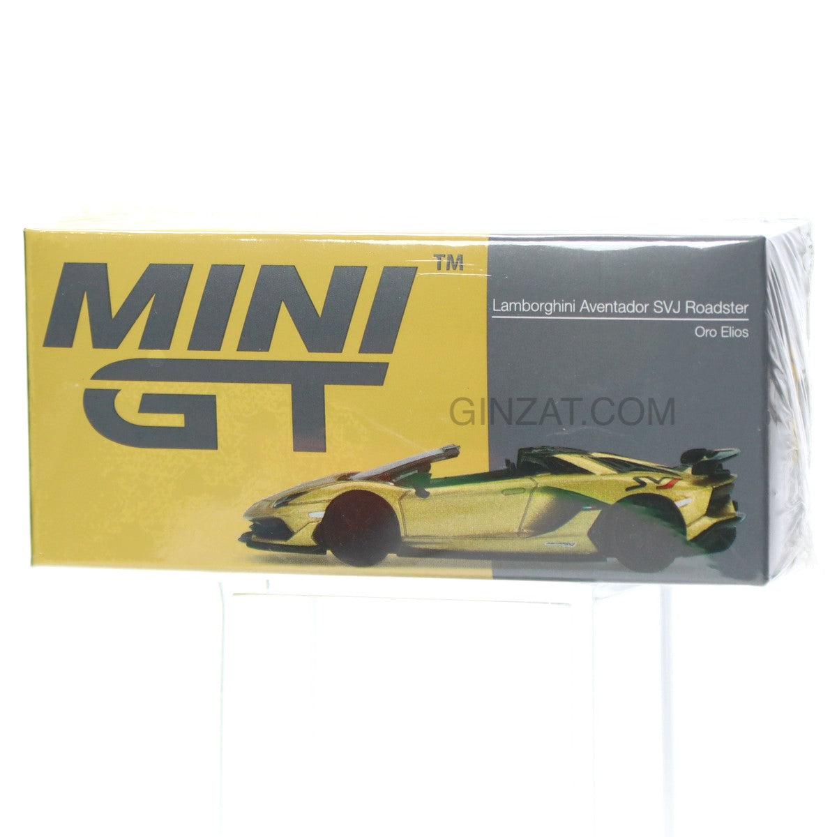 LAMBORGHINI Aventador SVJ Roadster Oro Elios, Mini GT 363 diecast model car