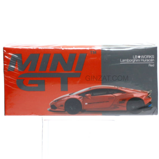 LB Works LAMBORGHINI Huracan Red, Mini GT 375 diecast model car