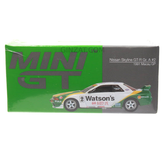 NISSAN Skyline GT-R Gr.A #2 1991 Macau GP, Mini GT No.377 diecast model car