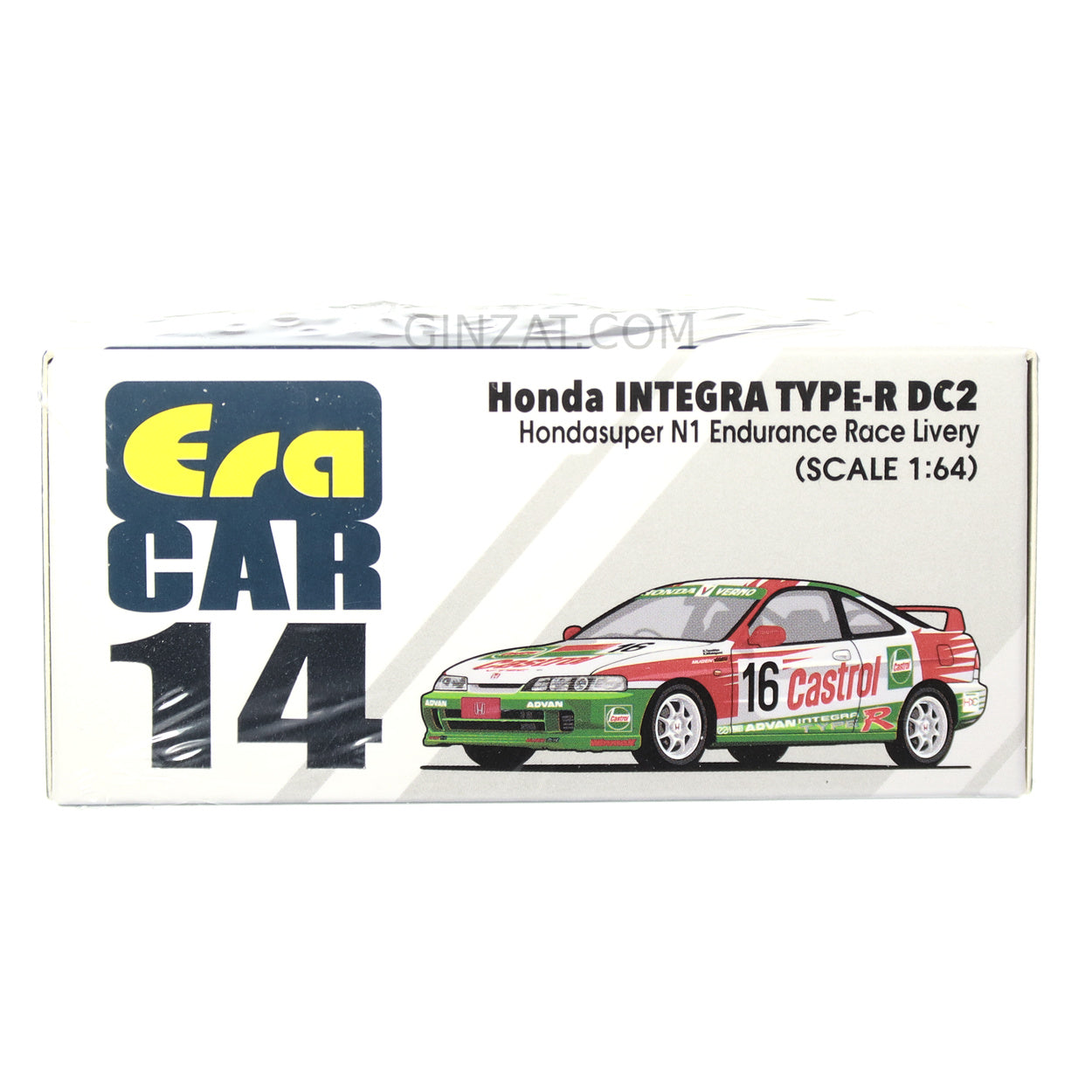 HONDA Integra Type-R DC2 Hondasuper N1 Endurance Race Livery, Era Car No. 14 diecast model car