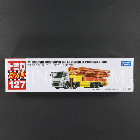 Mitsubishi Fuso Super Great Concrete Pumping Truck, Tomica No.127 diecast model