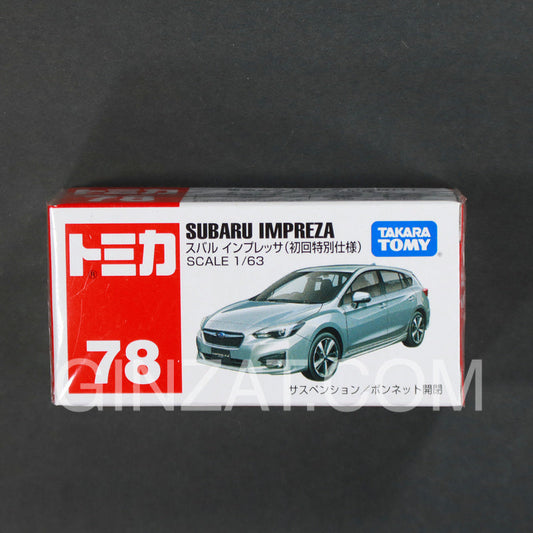 SUBARU Impreza (Special First Edition), Tomica No.78 diecast model