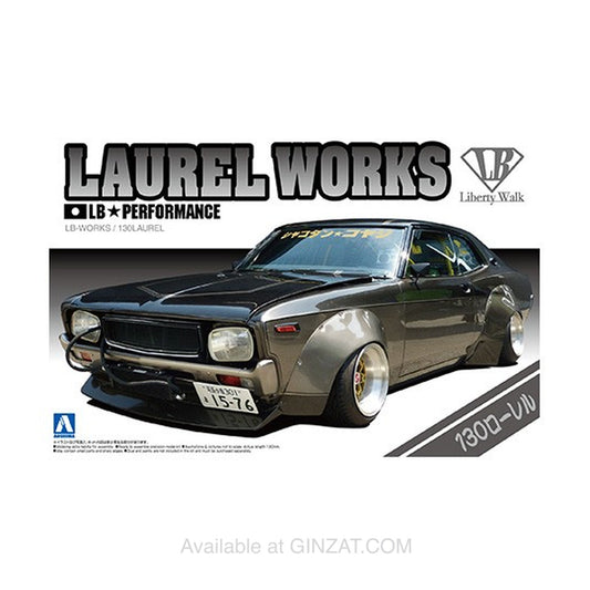 Liberty Walk 1/24 Nissan 130 LAUREL, Aoshima 1/24 Plastic Model Kit