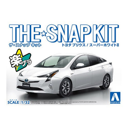 Toyota Prius (Super White II), The Snap Kit, Aoshima Plastic Model Car (Scale 1/32)