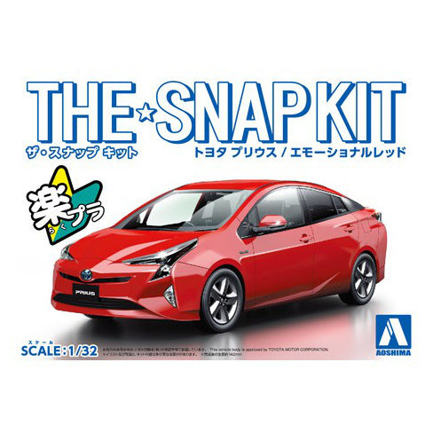 Toyota Prius (Emotional Red), The Snap Kit, Aoshima Plastic Model Car (Scale 1/32)