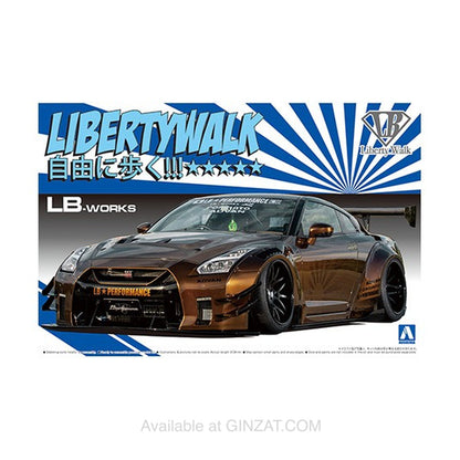 Liberty Walk 1/24 Nissan R35 GT-R type 2 Ver.1, Aoshima 1/24 Plastic Model Kit