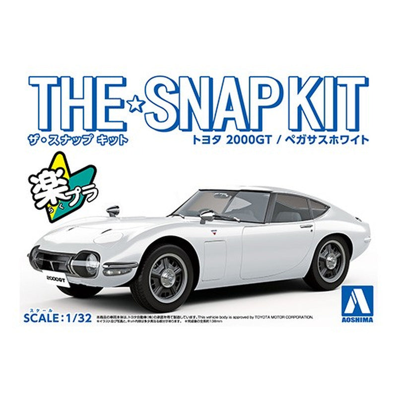 Toyota 2000GT (Pegasus White), The Snap Kit, Aoshima Plastic Model Car (Scale 1/32)