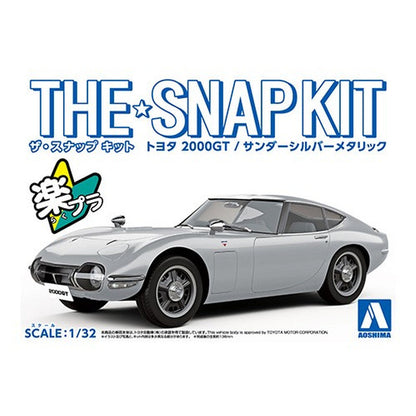 Toyota 2000GT (Thunder Silver Metallic), The Snap Kit, Aoshima Plastic Model Car (Scale 1/32)