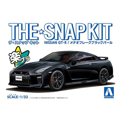 Nissan GT-R (Meteor Flake Black Pearl), The Snap Kit, Aoshima Plastic Model Car (Scale 1/32)