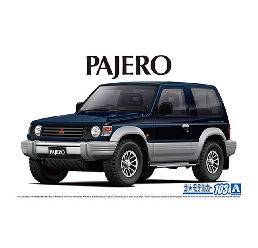 Aoshima 1/24 MITSUBISHI V24WG PAJERO METAL TOP WIDE XR-II '91 Plastic Model Kit